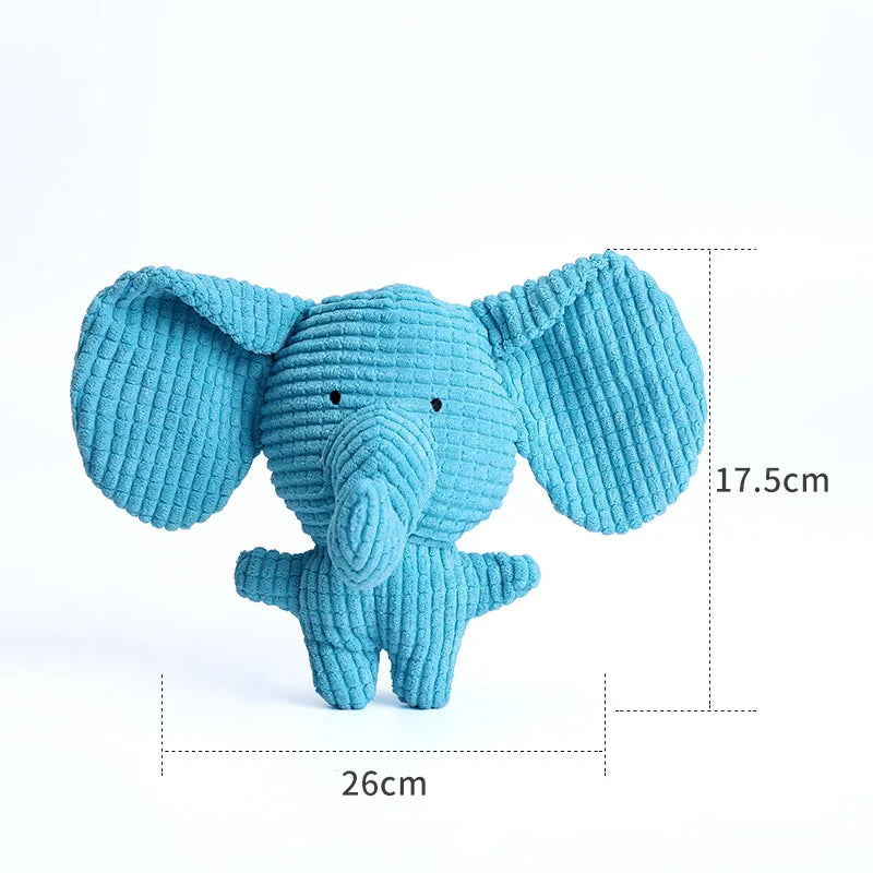 SqueakPals: Plush Animal Toy Trio – Cow, Pig & Elephant